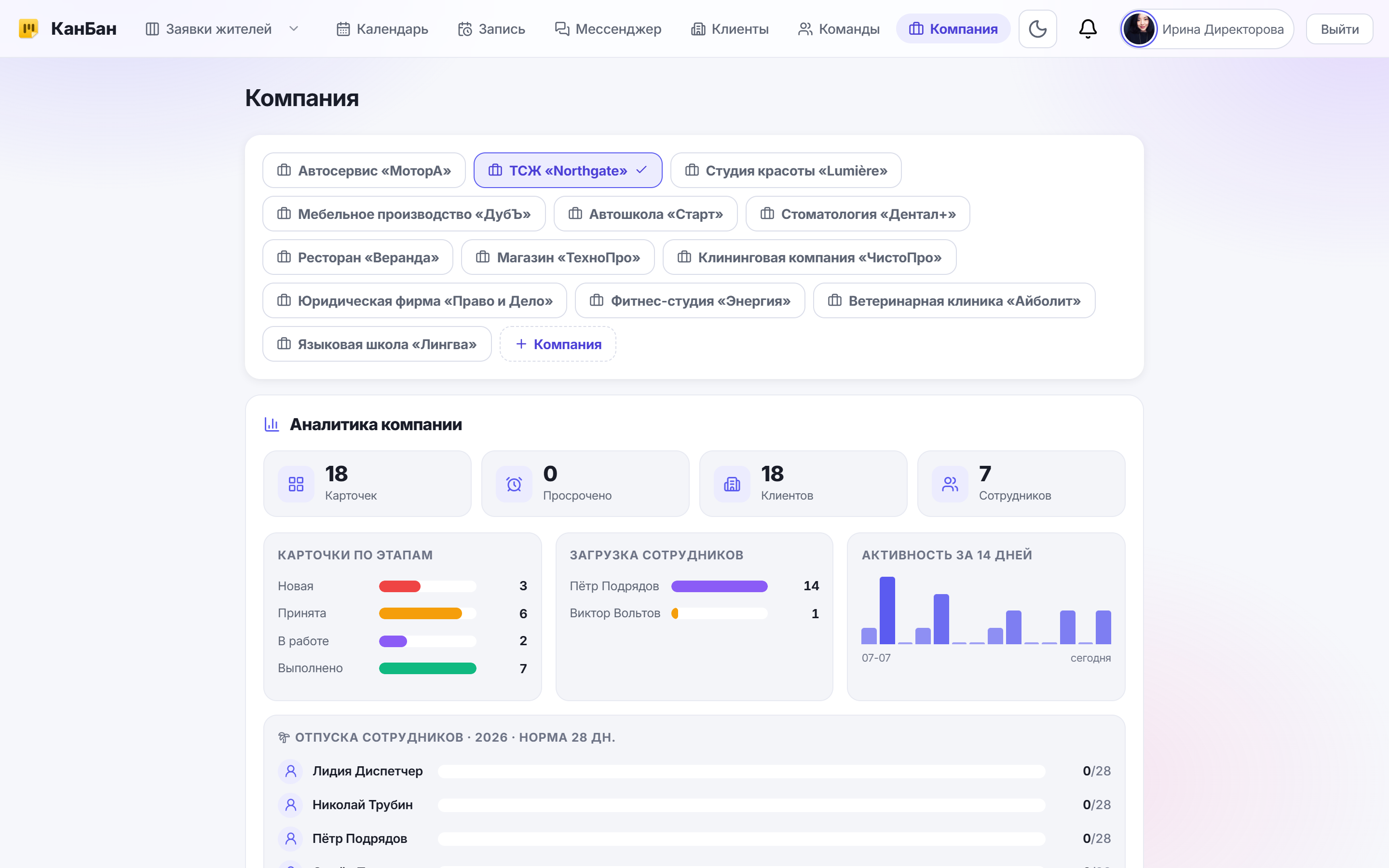 Команды и доступы